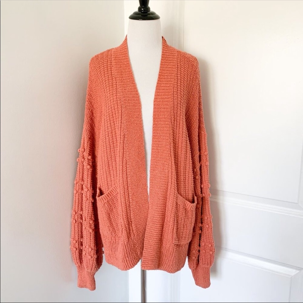 Madewell Bobble Cardigan Sweet Dahlia Size M